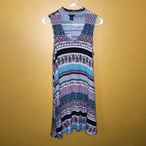 Rue 21 Dress V-Neck Choker Striped, S